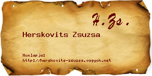 Herskovits Zsuzsa névjegykártya